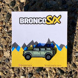 BroncoSix Cactus Gray 4 Door Bronco Pin
