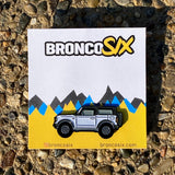 BroncoSix White 2 Door Bronco Pin
