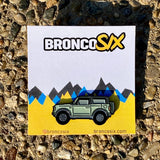 BroncoSix Cactus Gray 2 Door Bronco Pin