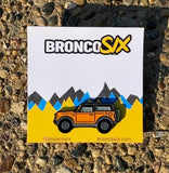 BroncoSix Cyber Orange 2 Door Bronco Pin